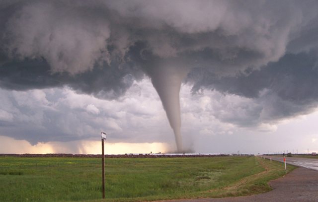 Tornado over mark